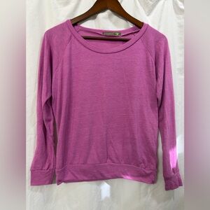Alternative Earth $52 Women's Magenta Long Sleeve Organic Sweatshirt Sz S EUC